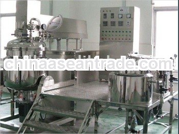 Tilting vacuum mixing emulsifier