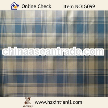 Tissus Polyester Plaid Liner Lining Fabric and Textile