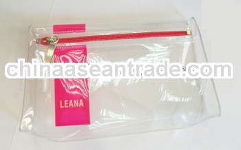 Transparent printed plastic bag with zipper