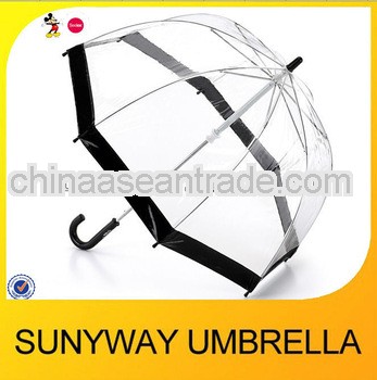 Transparents bubble umbrella with black trim