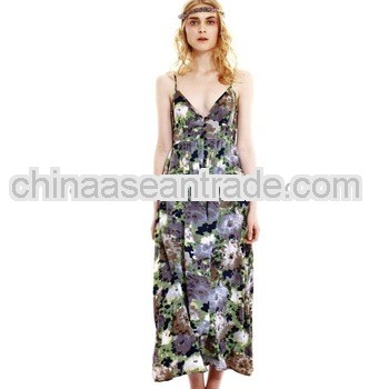 Tropical Phenomenon Sling Dress Lime