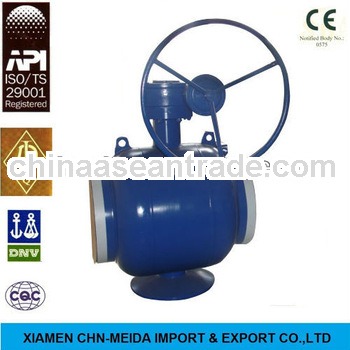 Trunnion Worm Gear Full Welded API 6D Ball Valve