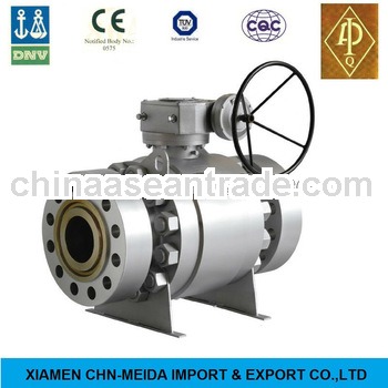 Trunnion mounted Cast Steel Worm Gear Operated Ball Valve