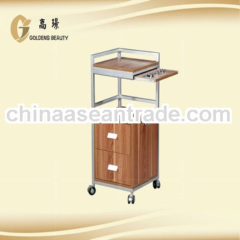 Two-drawer Rolling Trolley Cart with Top Shelf DM-5031