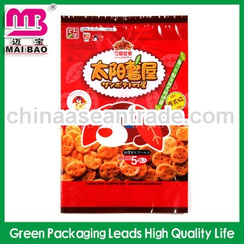 Two side gusset poly plastic recycle cookie packaging bag