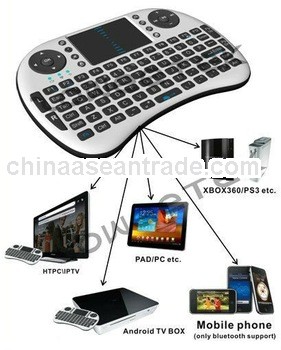 Ultra Mini 2.4GHz Wireless Keyoard with Toucpad for Smart TV