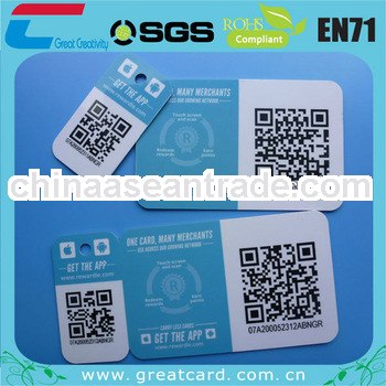 Unique QR code PVC card/pvc key tag