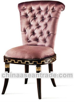 Upholstery wooden fabric chair with button XY3112