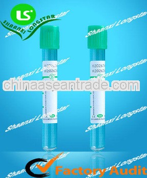 Vacuum blood collection tube / Heparin Tube / green cap tube