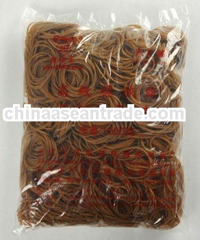  natural durable cheap elastic rubber bands of opp bag