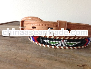 Vintage navajo aztec stretch beaded belt