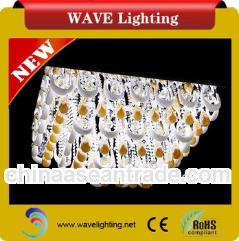 WLC-39 crystal with remote control stainless steel crystal ceiling light fixture