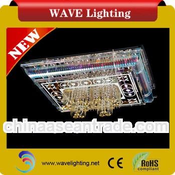 WLC-41 crystal with remote led glass pendant light