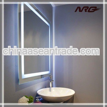 Wall mounted mirror with led light side mirror