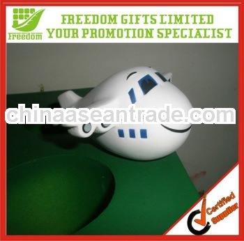 White Pu Plane Shape Stress Ball