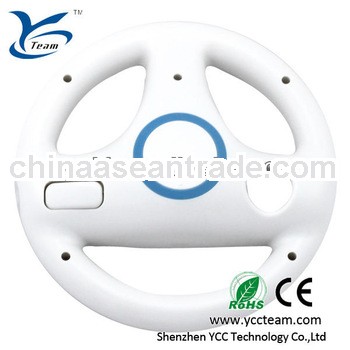 White Racing game Steering Wheel for Wii