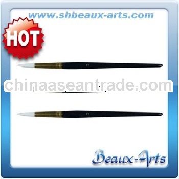 White Taklon Black Handle Brush Size(3/0#,2/0#,1/0#,1#,2#,3#,4#,5#,6#,7#,8#,9#,10#,12#)