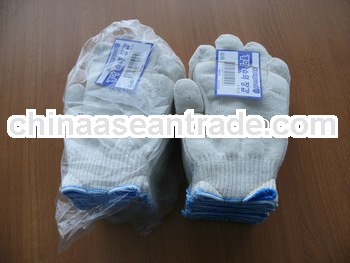 White cotton grip gloves