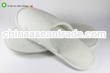 White cotton terry towel slipper