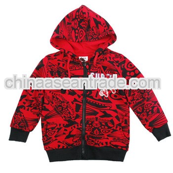 Wholesale Fashion Kids Cheap Hoodies A3468 Printed Zip Hoodies