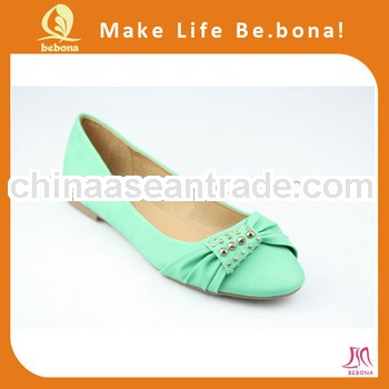 Wholesale OEM Nice Elegant Green Fancy Flat Shoes