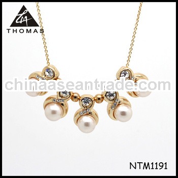 Wholesale chunky statement necklace in china faux pearl beads in bulk diamond personalized infinity