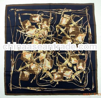 Wholesale elegant fashion women twill silk scarf