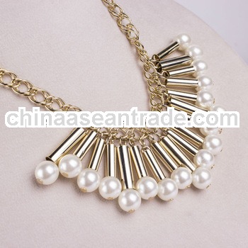 Wholesale gold plated choker pearl necklace