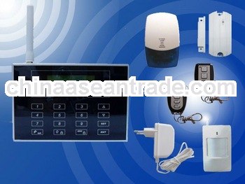 Wireless GSM Alarm System With LCD Display Touch Keypad On Panel