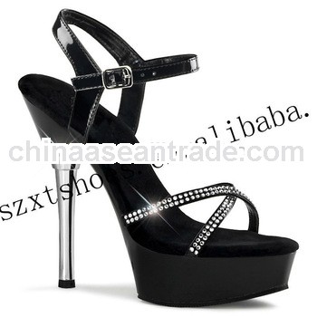 Women sexy stiletto heel lady sandal high heel steel shoes rhinestone shoes