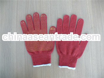 Work wear pvc cotton gloves