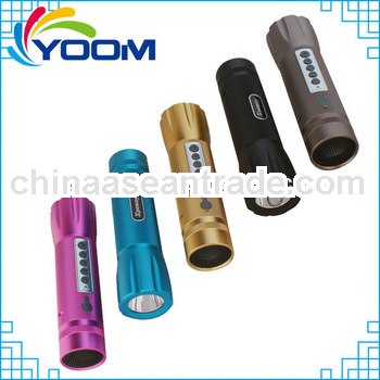 YMC-B034 support FM SD card bicycle waterproof cree flashlight music player