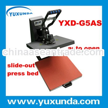 YXD-G5AS 38*38cm Automa open lowest price t-shirt heat press machine with slide rails