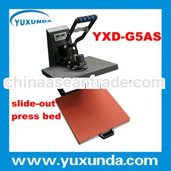 YXD-G5AS Auto open t shirt printing machine with slide out press bed