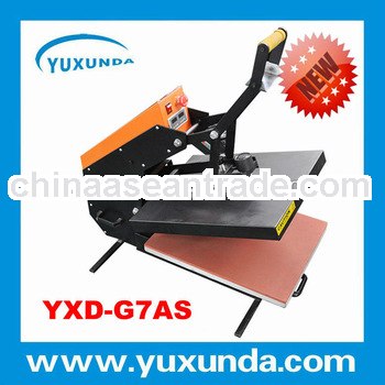 YXD-G7AS 38*38cm Auto open sublimation machine for t-shirt printing with slide out press bed