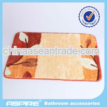 Yellow bath rug wiht acrylic material