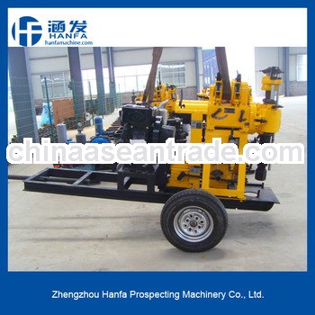 Your best choice!!200m depth hydralic drilling rig,trailer type!!!HF200 Trailer Type Hydraulic Water