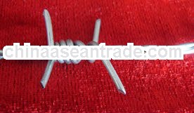 (ISO 9001-2000 FACTORY)Barbed wire/ 4 barbed points double strand barbed wire