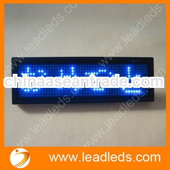 (Jingzhi manufacturer)Ali express wholesale mono color programmable led name badge