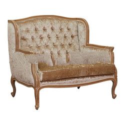 Mahogany Double Seat Plain Chair with Upholstered