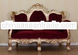 French Furniture - Gold Leaf Living Room Sofa 2 Seater