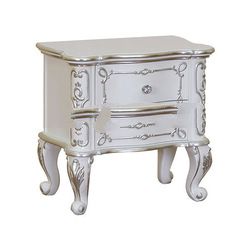White Table with Silver Engraving