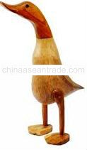 WOOD BIRD ANIMAL STATUE 33