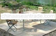 ELPASO GARDEN FURNITURE ALUMINIUM TEAK SET