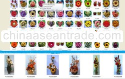 corn husk flowers and souvenir