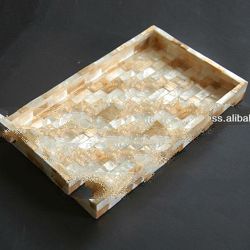 trey made from capis art shell ware inlay from bali