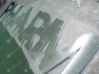 acrylic with stainless steel face letters