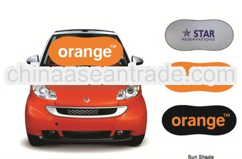 advertising silver polyester back car sun shades