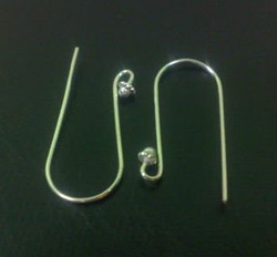 EWFMN48 - 925 Sterling Silver Long Ear Hook with Balls