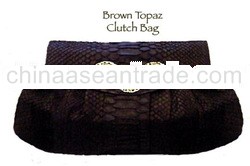 Python Skin Clutch Bag